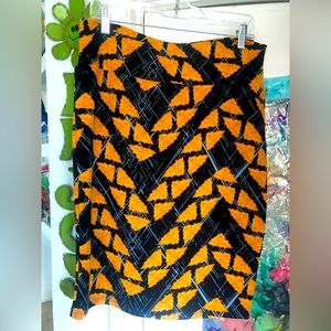 LulaRoe Art Print BodyCon Cassie Skirt